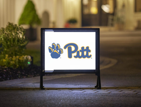 Pittsburgh Pitt Paw White Yardsy Sign