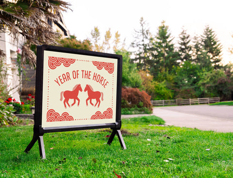 Year Of The Horse Yardsy Sign