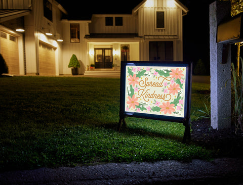 Spread Kindness Floral Yardsy Sign