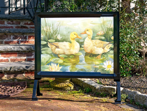 Happy Yellow Ducks Yardsy Sign