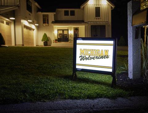 Michigan Wolverines White Yardsy Sign