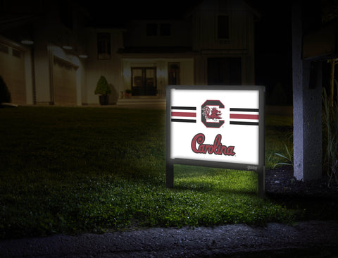 South Carolina C Stripes White Yardsy Sign