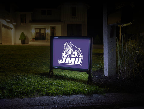 JMU Duke Dog Combo Purple And White Yardsy Sign