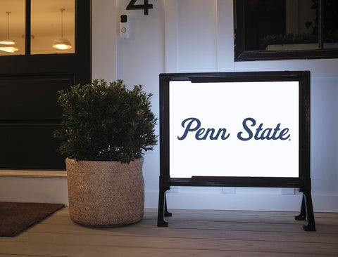 Penn State Script Mark White Yardsy Sign