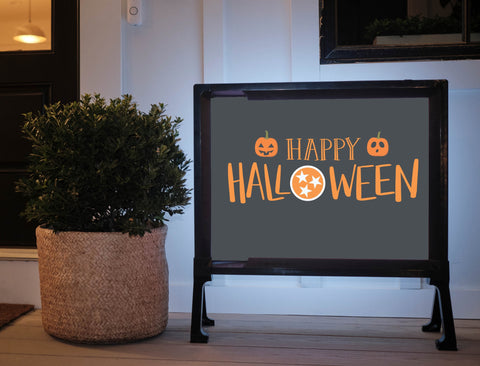 Happy Halloween Tennessee Orange Black Yardsy Sign