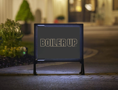 Purdue Boiler Up Black Yardsy Sign