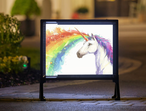 Rainbow Unicorn Yardsy Sign