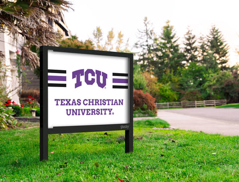 TCU Stripes White Yardsy Sign