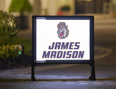 James Madison Duke Dog White Yardsy Sign