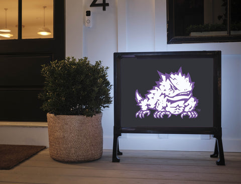 TCU Horned Frog Black Yardsy Sign