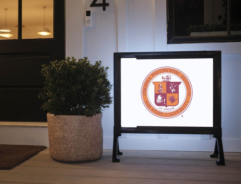 Virginia Tech Seal Mark White Yardsy Sign