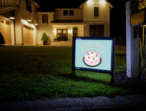 Happy Birthday Cake Yardsy Sign