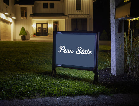 Penn State Script Mark Navy Yardsy Sign