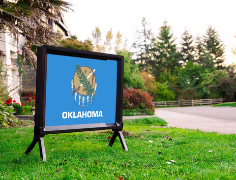 Oklahoma State Flag Yardsy Sign