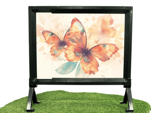Orange Butterflies Yard Decoration Yardsy Sign