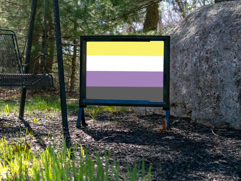 Nonbinary Pride Flag Yardsy Sign