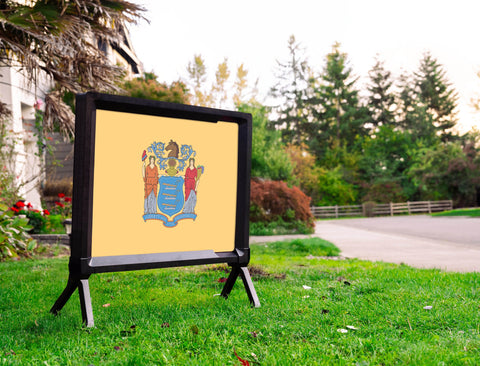 New Jersey State Flag Yardsy Sign