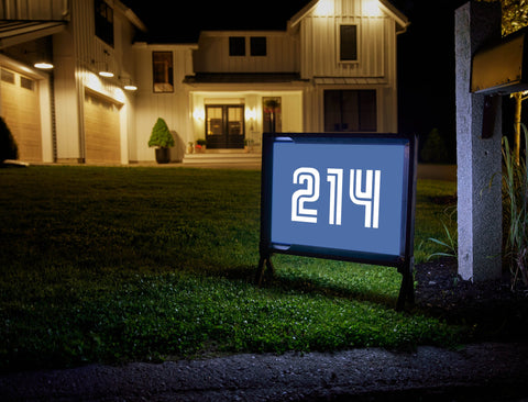 SMU 214 Blue Yardsy Sign