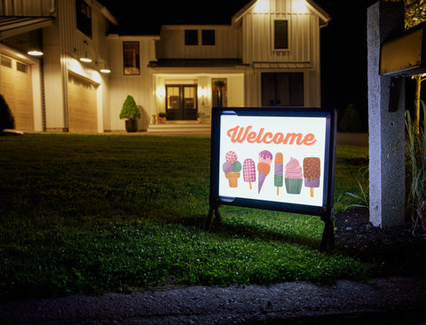 Welcome Ice Cream Yardsy Sign
