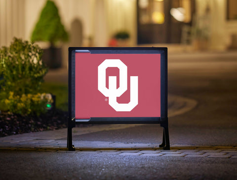 Oklahoma Athletics Mark Crimson Yardsy Sign