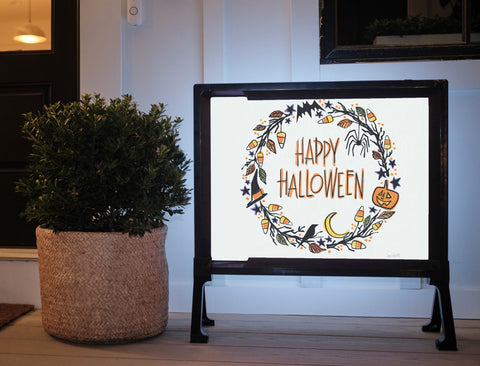 Happy Halloween Wreath Yardsy Sign