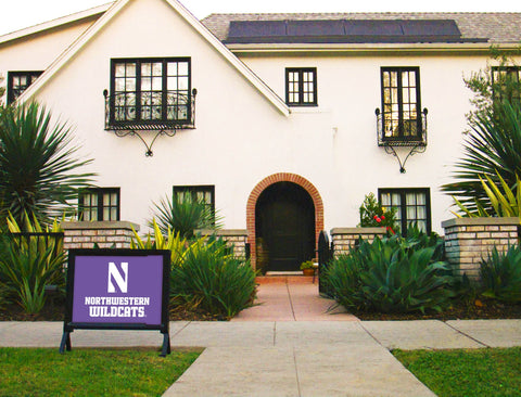 Northwestern N Wildcats Purple Yardsy Sign