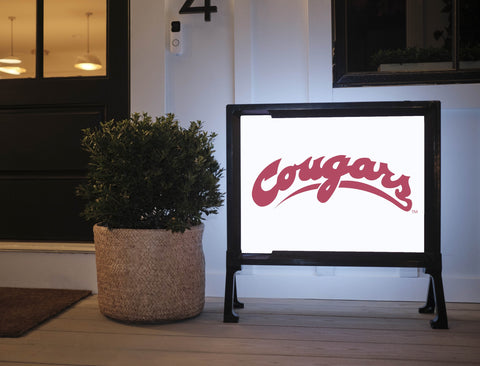 Washington State Cougars Wordmark White Yardsy Sign
