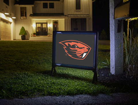 Oregon State Beavers Mascot Black Yardsy Sign