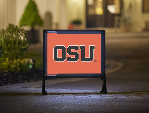 Oregon State OSU Wordmark Orange Yardsy Sign
