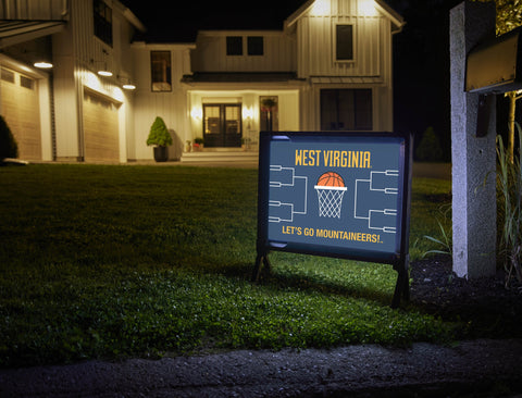 West Virginia Basketball Yardsy Sign