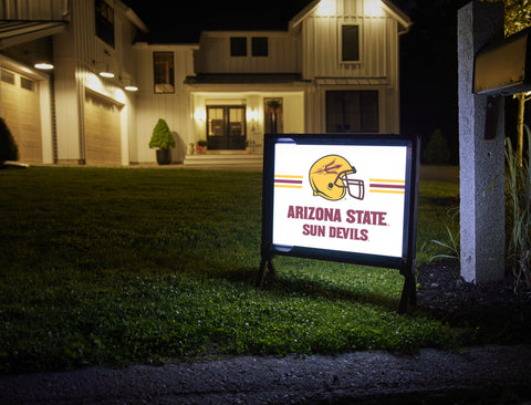Arizona State Sun Devils Helmet White Yardsy Sign