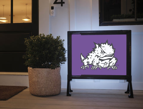 TCU Horned Frog Purple Yardsy Sign