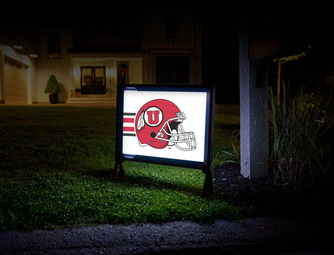 Utah Red Helmet Stripe Yardsy Sign