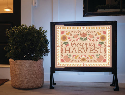 Happy Harvest Crops Autumn Yardsy Sign