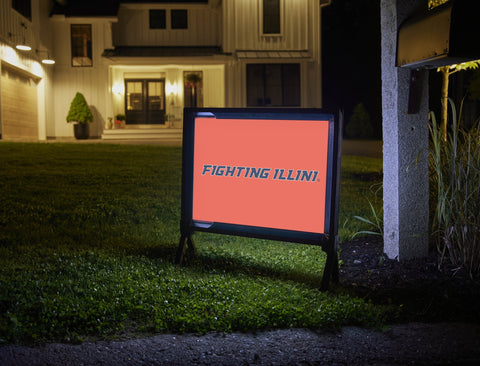Illinois Fighting Illini Orange Yardsy Sign
