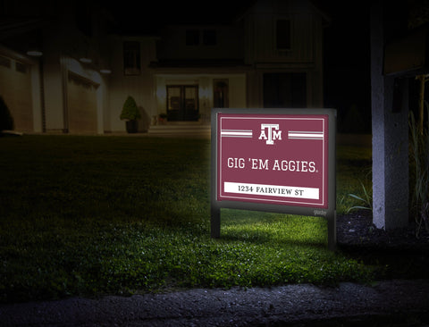 Texas A&M Gig Em Aggies Custom Yardsy Sign