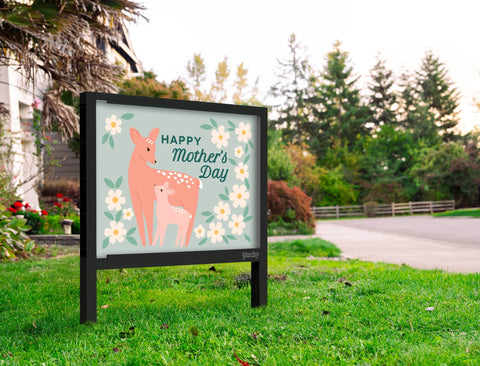 Happy Mother's Day Doe And Fawn Yardsy Sign
