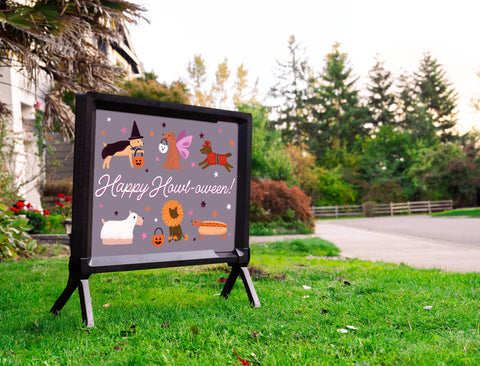 Happy Howl-Oween Yardsy Sign