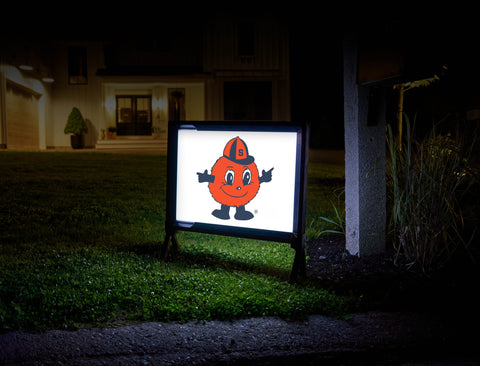Syracuse Big Orange Mascot White Yardsy Sign
