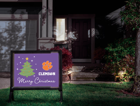 Clemson Merry Christmas Yardsy Sign