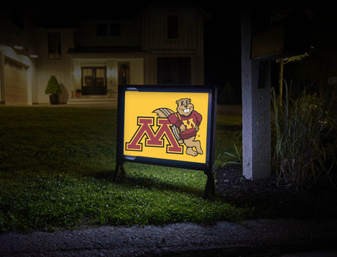 Minnesota Gopher M Gold Yardsy Sign