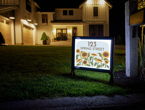 Sunflower Field Address Custom Yardsy Sign