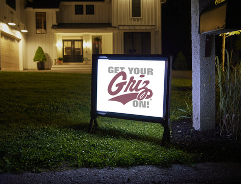 Montana Get Your Griz On Mark White Yardsy Sign