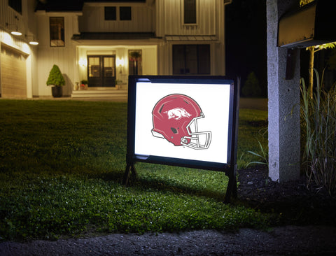 Arkansas Helmet Mark White Yardsy Sign
