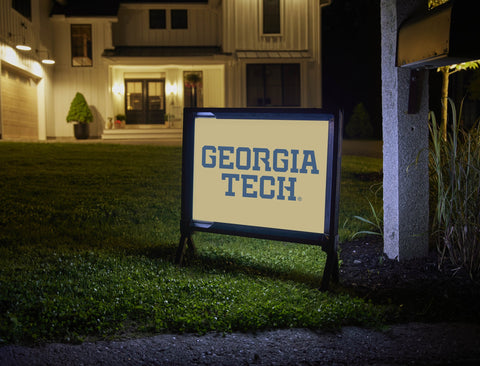 Georgia Tech Wordmark Gold Yardsy Sign