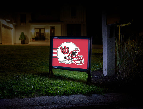 Utah Helmet Red Stripe Yardsy Sign