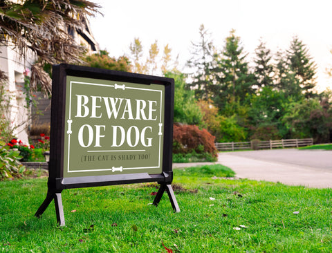 Beware Of Dog And Cat Yardsy Sign