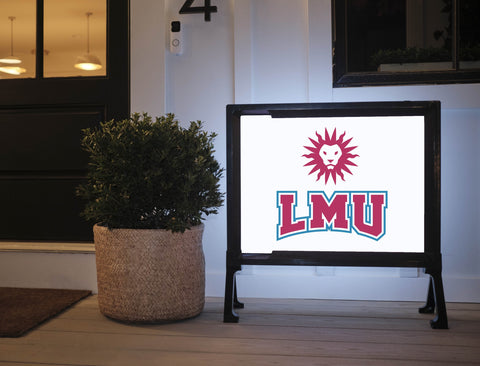 LMU Wordmark White Yardsy Sign