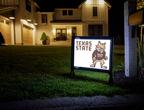 Texas State Boko White Yardsy Sign