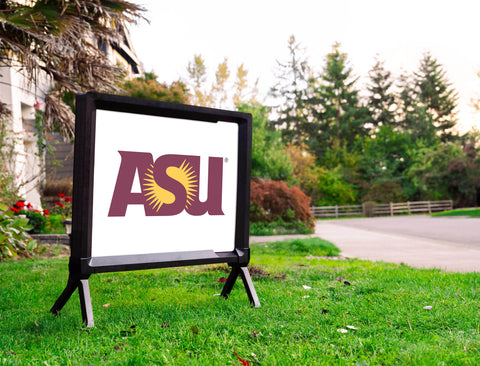 Arizona State ASU Sunburst White Yardsy Sign